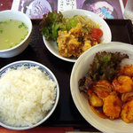 龍門 - エビチリ・サービスランチ