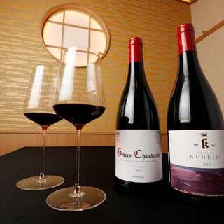 Carefully selected finest wines and sake. Enjoy your favorite pairing