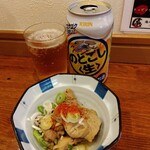 俺の中華たなか家 - 先着☆のどごし生には「サービスおつまみ➡ホルモン煮」がお供で♬嬉しい心遣いですね♪