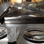 かき焼 うちの海 - 専用の牡蠣焼き機