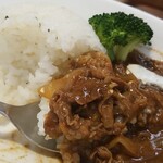 キッチン ブルー グローブ - ストロガノフとライス