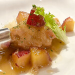 リストランテ ピノキオ - ドルチェじゃないよっ！はちきん地鶏とサツマイモだよっ！　凄いツヤツヤでしょっ！　byまみこまみこ