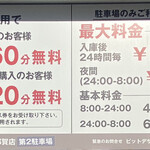 華鈴 - コインパーキング料金（買い物金額により2時間まで無料）