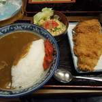 そば処 長岡屋 - かつは別盛りのかつカレー