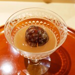 銀座 しのはら - 栗唐揚げの餡掛け