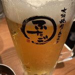 大阪焼肉・ホルモン ふたご  - まずは生ビール