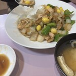 秀永 - 鶏めし（食べかけでスミマセン）