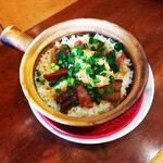 南粤美食 - 「腸詰め干し肉貝柱釜飯」