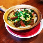 南粤美食 - 「腸詰め干し肉貝柱釜飯」