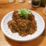 酒呑蕎食〆タグル - 牡蠣の蕎麦味噌焼き