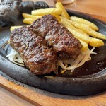 ブロンコビリー - 炭焼きがんこハンバーグランチ(200g)新鮮サラダバー付き¥1,320