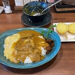Cafe de Curry - 時間が無かったのでライスにぶっかけ！