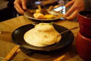 串カツ酒場 - 大根の泡マッシュルームソース