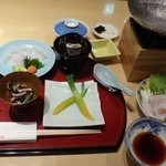 ホテルグランヴィア和歌山　日本料理毬 - クエ膳、この後天ぷらと茶わん蒸しとデザートが来ます。