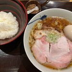 麺 みつヰ - 生姜そば+ご飯