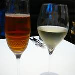 RISTORANTE YAGI - グラスワイン（白）と烏龍茶で乾杯！2013/11