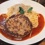 男前パスタ - あんかけスパ ハンバーグ 950円