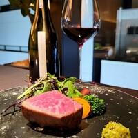 佐賀牛 Sagaya 銀座 - ランプステーキ と赤ワイン