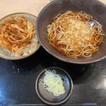 Yude tarou - 朝食セット野菜かきあげ丼 480円