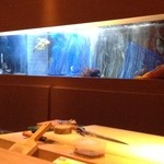 Roppongi SuZuNa - 店内にある水槽には伊勢エビを始め、お刺身用のお魚たちが泳いでいた・・・水族館のようでした