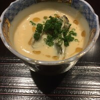 割烹 隆 - 牡蠣の胡麻豆乳稲庭うどんさんでーす。