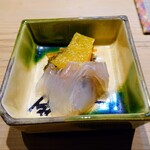 鮨 海宇 - 平目と松前漬