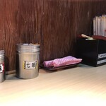 そばの神田東一屋 - コンディメンツ。