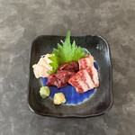 3種盛り合わせ(赤身、こうね、ふたえご)