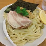 つけめん 桜坂 - 肉だくガーリック塩つけめん、麺（大盛）。