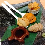 Sushi Fukuju - ウニ食べ比べ