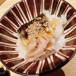 温石 - 二膳目はカマスと酢蓮根の黄身醤油かけ