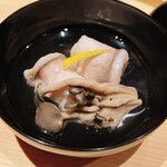 温石 - 目の前の海の甘鯛と黒しめじ