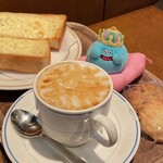 斎藤コーヒー店 - チーズトースト　と　キャラメルラテ