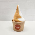 SOFT CREAM momoya - メロンミルクのカップ(400円)です。