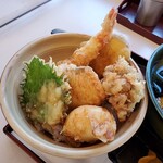 万葉そば - 秋天丼