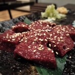 炭火焼肉 山麓 - 上レバーしゃぶしゃぶ