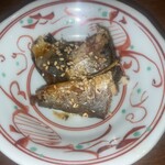 炭旬 - お通し（鰯の生姜煮）350円+税！