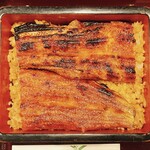 うなぎの豊川 - うな重、真上から！