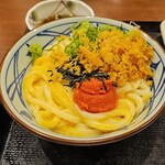 Marugame Seimen - 明太釜玉(並) + えび天