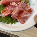 築地 斉藤水産 - マグロ刺し500円