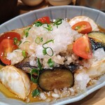 Kome Raku - 焼き鯖と野菜のたっぷり鬼おろし添え膳
