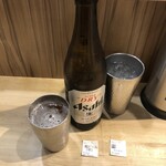京都 麺屋たけ井 - ビール中瓶：アサヒスーパードライ
