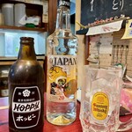 安兵衛 - ドリンク写真:ホッピー の場合、好きなだけ焼酎を入れて減った分の料金頂きシステムだそうです。