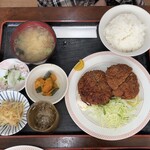 さいとう食堂 - ⑤メンチカツ定食¥900