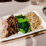 炭火焼肉ホルモンくう - ナムル盛り合わせ