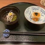 Shubou Kousaten Tsukiji Kurosu Pointo - 湯葉チーズ豆腐と黒むつの御碗