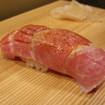 鮨処 多田 - 握り 大トロ　戸井(函館)産の１４０Ｋｇ級の本鮪