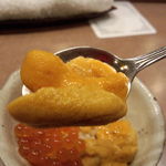 鮨処 多田 - 雲丹リフト馬糞(上)赤(下)