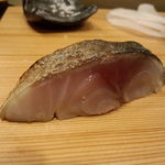 鮨処 多田 - 造り ちょい炙りの〆鯖(五島)