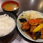 Ichiban Dori - 今回オーダーの鶏唐　黒酢あん定食